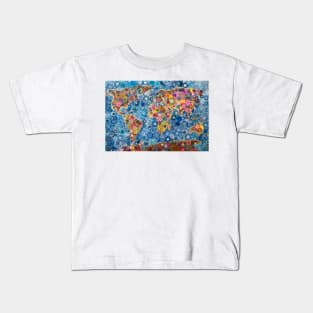 Spirograph World Map, the sequel: a Patterned Spirograph Collage Kids T-Shirt